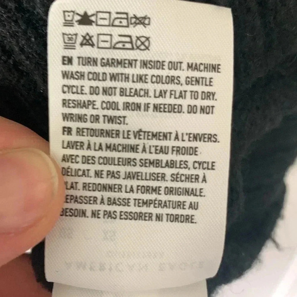 American Eagle oversized black sweater size extra small - Picture 8 of 9